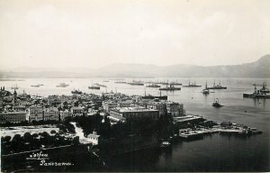Greece Corfu island naval fleet photo postcard 1930s