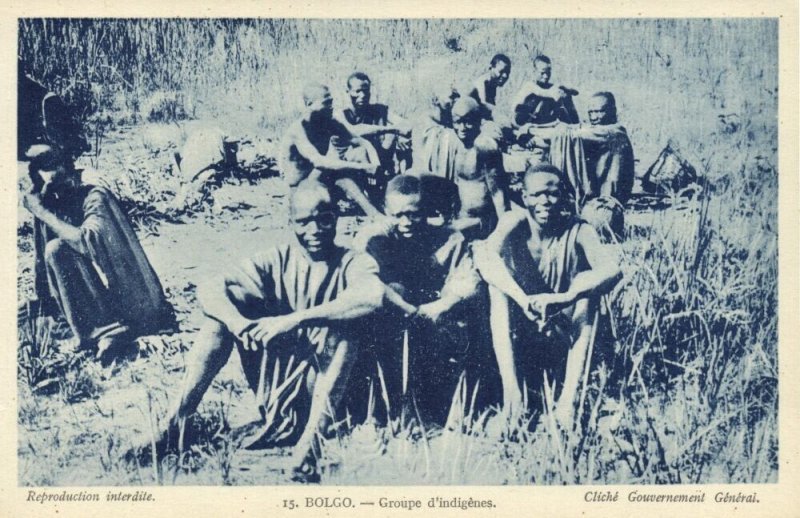 chad tchad, BOLGO, Group of Native People (1920s) Postcard