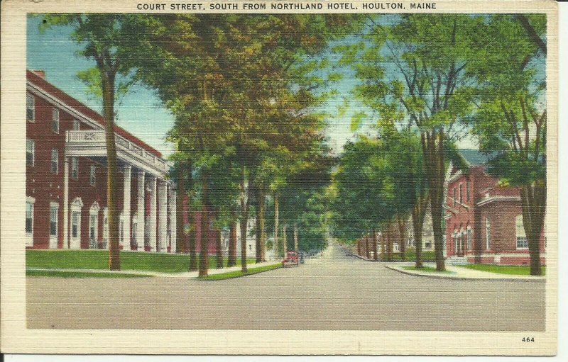 Houlton, Maine, Court Street, South From Northland Hotel