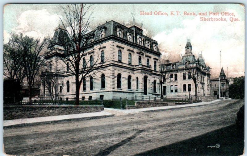 SHERBROOKE, QUEBEC  Canada   HEAD OFFICE, E.T. BANK Post Office  c1910s Postcard