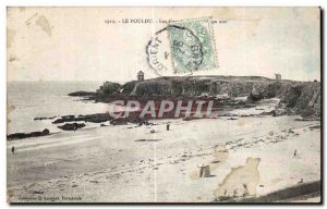 Old Postcard The Sea Le Pouldu