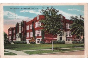 Postcard High School Watertown WI