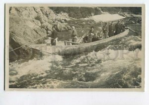 3085983 JAPAN type geisha on boat Vintage real photo PC