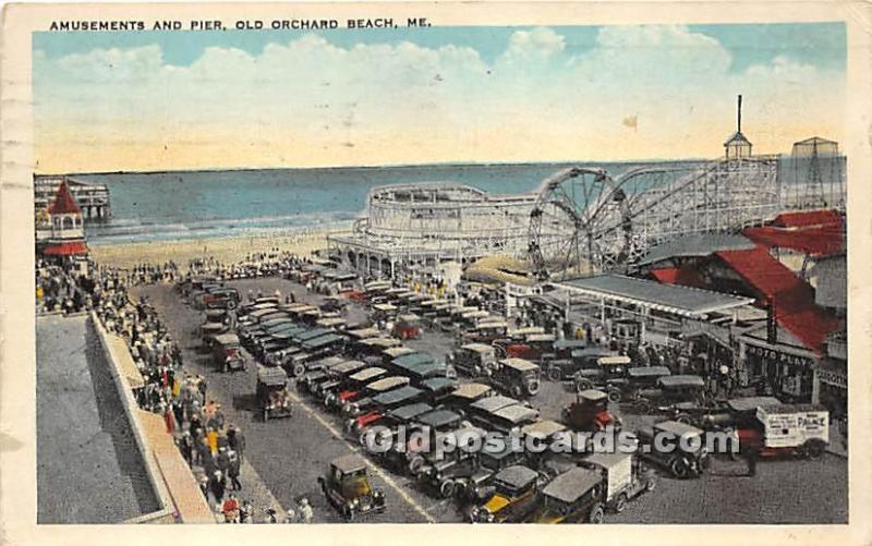 Amusements and Pier Old Orchard Beach, Maine, ME, USA 1930 