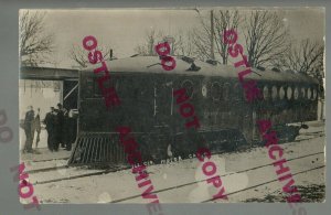 Monroe WISCONSIN RPPC c1910 MCKEEN MOTOR CAR Train IC RR UP RR Illinois Central