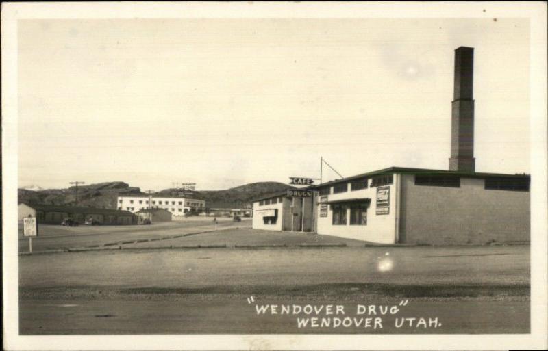 Wendover UT Drud Drugstore Real Photo Postcard