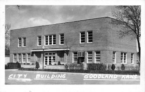 RPPC, GOODLAND, Kansas KS   CITY BUILDING  Sherman County   Real Photo Postcard