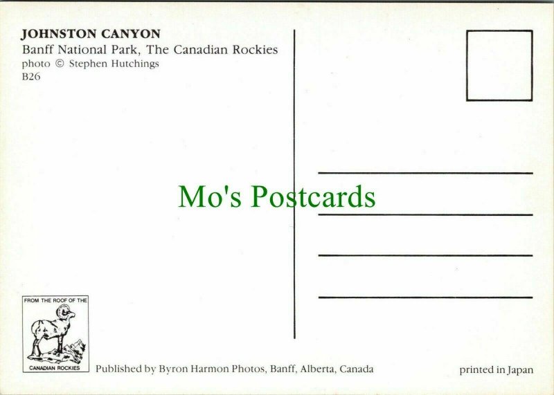 Canada Postcard - Johnston Canyon,Banff National Park,Canadian Rockies RR10684