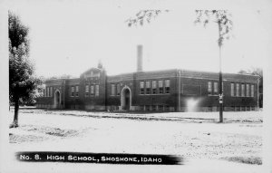 Shoshone ID High School No. 8, Real Photo Postcard