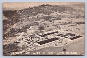 J89/ Springfield Oregon Postcard c40s Weyerhaeuser Timber Co Sawmill 120