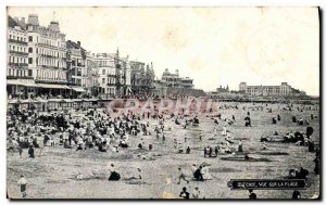 Old Postcard Ostend View On The Beach