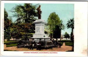 Postcard MONUMENT SCENE Sacramento California CA AK7035