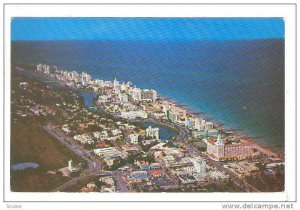 Air View of Miami Beach, looking north, Florida, 40-60s