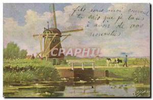 Postcard Old Windmill