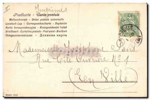 Postcard Old Horse Children Caleche