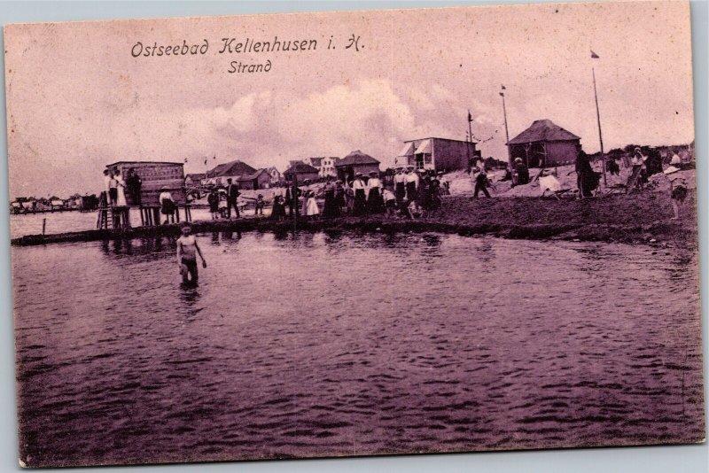 Postcard Germany Ostseebad Kelienhusen Strand