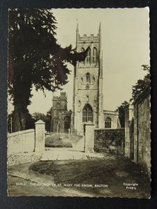 Somerset BRUTON Church of St. Mary the Virgin - Old RP Postcard by Frith