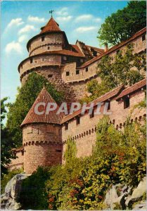 Postcard Modern Die Ringmauer der Burg The speakers and Tower Double aliasing