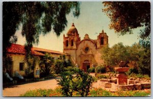 Vtg Carmel California CA San Carlos Borromeo Mission 1950s View Postcard