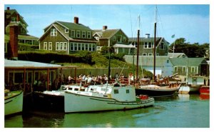 Fishing Boats at Thompsons Landing Cape Cod Massachusetts Boat Postcard