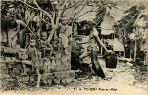 CPA AK INDOCHINA Tonkin Puits au village VIETNAM (959165)