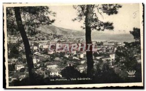 Old Postcard Menton Vue Generale