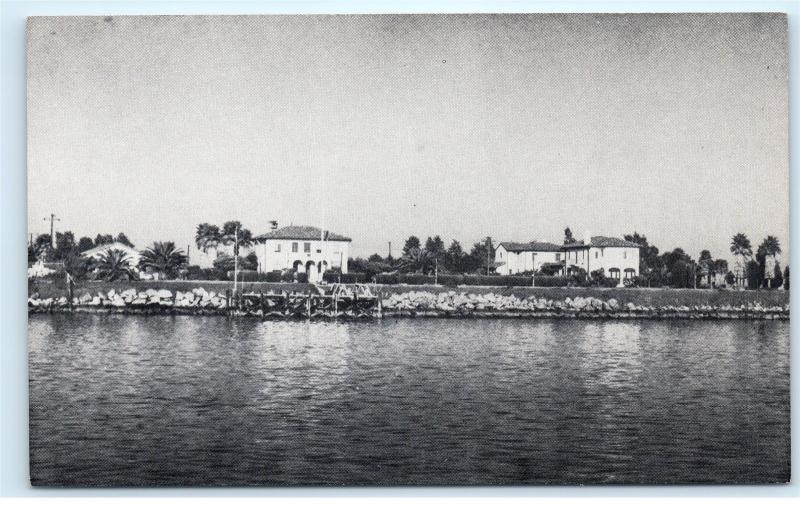 Quarantine Station from Shearwater ? Long Beach CA ? Vintage Postcard D29