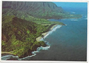 US Kauai, Hawaii. Lumahai Beach, Hanalei Bay. used, mailed 1985.