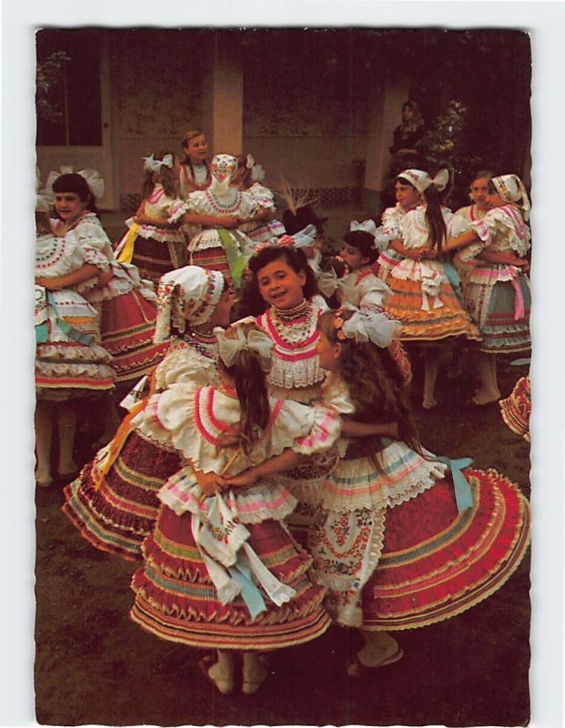 Postcard National costume, Szentistván, Hungary