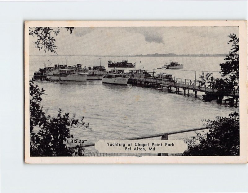 Postcard Yachting at Chapel Point Park Bel Alton Maryland USA