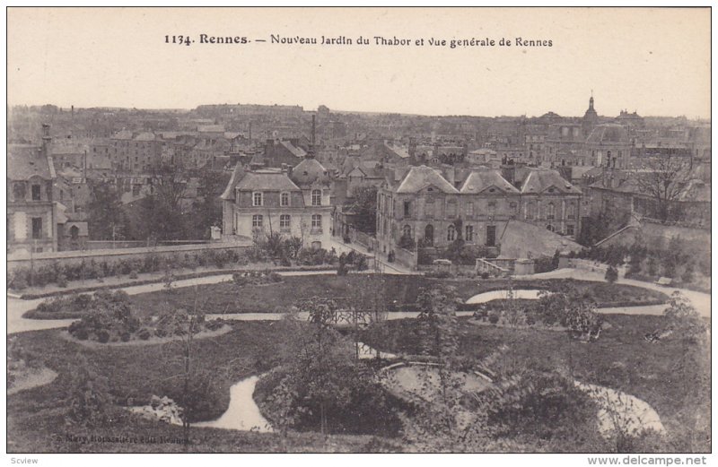 Nouveau Jardin Du Thabor Et Vue Generale De Rennes, Rennes (Ille et Vilaine),...