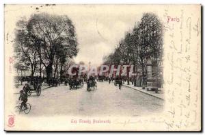 Paris Old Postcard The big boulevards