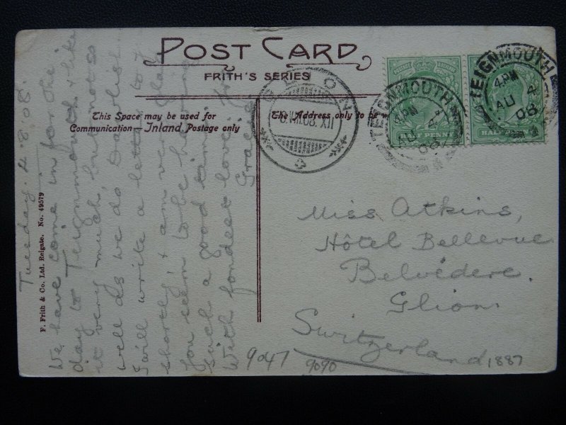 Devon HOLCOMBE Holcombe Road VILLAGE SCENE c1908 Postcard by Frith 49579