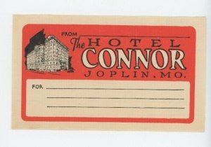 1930's-40's Hotel Connor Joplin, MO Luggage Label Poster Stamp B6 