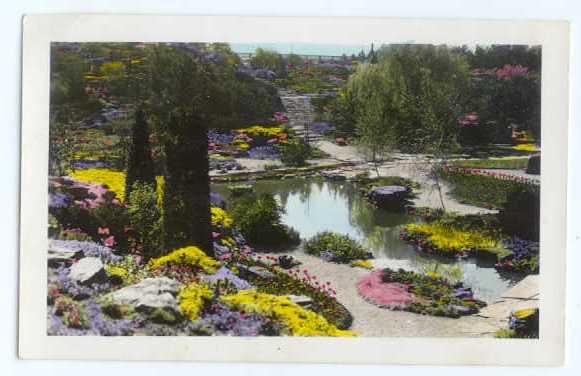 Color RPPC of Rock Garden of Hamilton Ontario, Canada