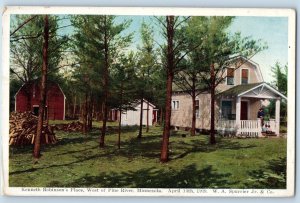 Pine River Minnesota MN Postcard Kenneth Robinson Place West Exterior Trees 1921