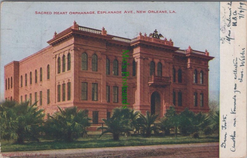 America Postcard - New Orleans, Louisiana, Sacred Heart Orphanage  DC1210