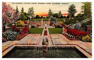 Postcard GARDEN SCENE Richmond Virginia VA AQ5950