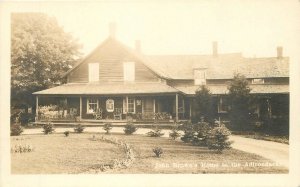 Postcard RPPC New York Adirondack 1920s Browns Home roadside $5 Photo 23-7935