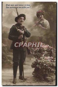 Old Postcard Militaria Alpine hunters