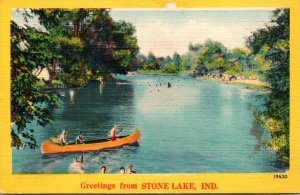 Indiana Greetings From Stone Lake