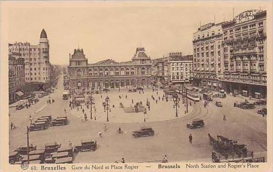 Belgium Bruxelles Gare du Nord et Place Rogier