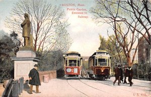 Public Garden Entrance to Subway - Boston, Massachusetts MA  