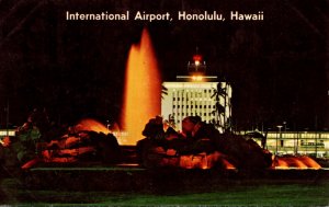 Hawaii Honolulu International Airport At Night 1970