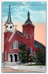 c1910 St. Anne's Catholic Church Berlin New Hampshire NH Unposted Postcard 