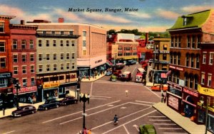 Bangor, Maine - A view of the Market Square - in 1957