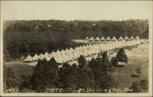 Ft. Fort Washington MD Prince George County CMTC 1927 Real Photo Postcard