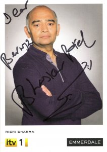 Rishi Sharma ITV Emmerdale Hand Signed Cast Card Photo