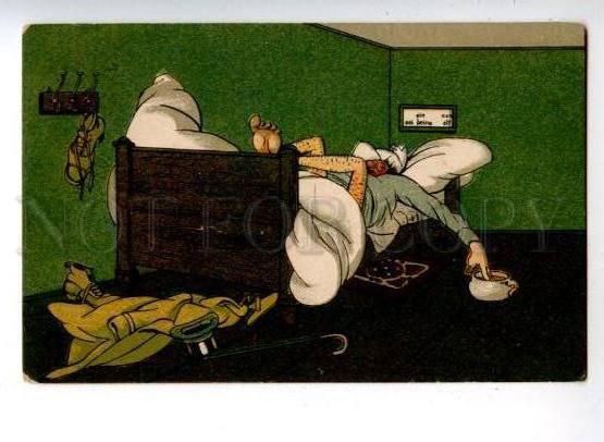 161233 COMIC Sleeping Gentleman Vintage Colorful PC