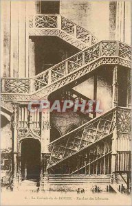 Old Postcard The Cathedral of Rouen Staircase Booksellers